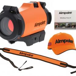 VISEUR TUBULAIRE AIMPOINT MICRO H2 BLAZE ORANGE POINT ROUGE 2 MOA 1 X ÉDITION LIMITÉE - LIVRÉ AVEC C