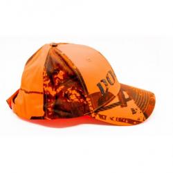 Casquette DOGZE orange camo par Huntpower 100% coton