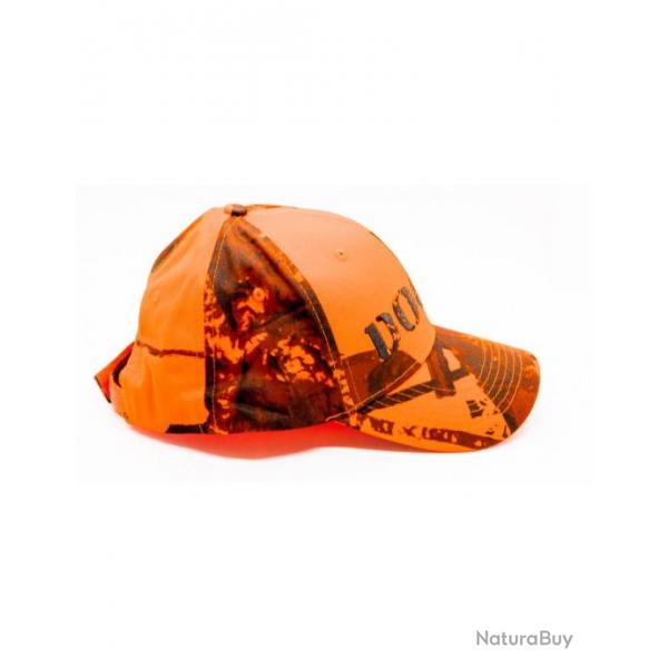 Casquette DOGZE orange camo par Huntpower 100% coton