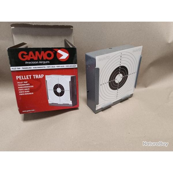 PORTE CIBLES GAMO  POUR LES CIBLES STANDARD 14X14 + 100 cibles centre rouge port inclus