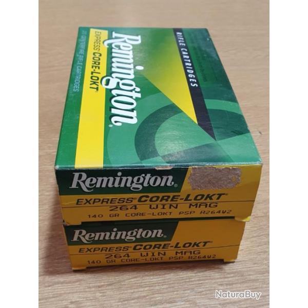 Munition 264 win mag remington 140gr core-lokt psp