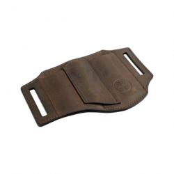 Etui Boker Cuir Nubuck ED-Three - 3 Places - Marron