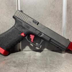 "EXCLUSIVITÉ" Pistolet GLOCK 17 Gen 4 Red Custom Calibre 9 mm Para