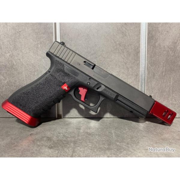 "EXCLUSIVIT" Pistolet GLOCK 17 Gen 4 Red Custom Calibre 9 mm Para