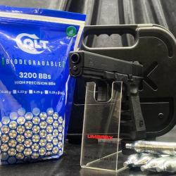 Pack prêt a tirer PISTOLET GLOCK 17 - "DELUXE"- Cal. BBS 6MM - CO2