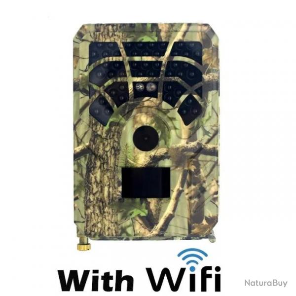 Camra de Chasse html HD 1080P  Infrarouge avec Vision Nocturne Wi-Fi 24MP