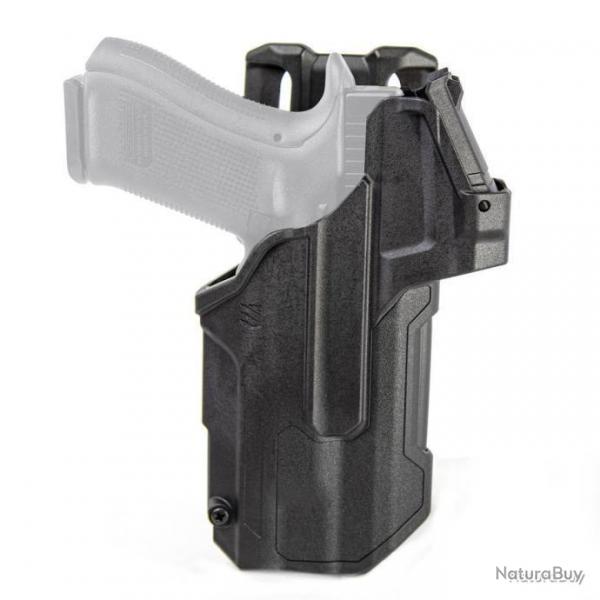 Holster rigide T-Series L2D LB RDS Duty Glock 17/19 Blackhawk - Noir - Droitier