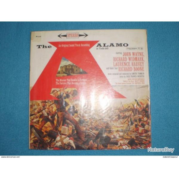 Disque 33T. Bande originale du film :"ALAMO" John WAYNE !