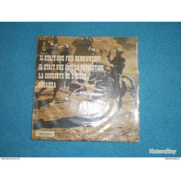 Disque 45T.Sur le thme du film "IL ETAIT UNE FOIS DANS L'OUEST" : Western, FarWest,Cowboy,Indien