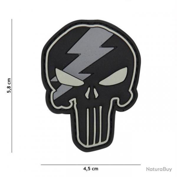 Patch 3D PVC Punisher thunder gris