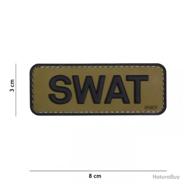 Patch 3D PVC SWAT vert/noir