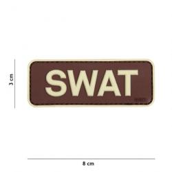 Patch 3D PVC SWAT marron