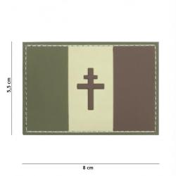 PATCH 3D PVC FRANCE croix de Lorraine vert