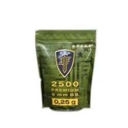 BILLES BBS 6MM ELITE FORCE BLANCHE 0.25G SACHET X2500