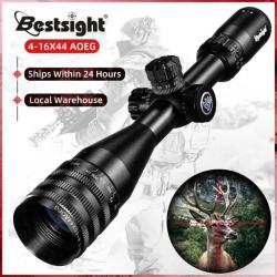 Lunette Viseur BESTSIGHT 4-16x44 Lumineuse Bleu Vert Rouge + Colliers Offerts !