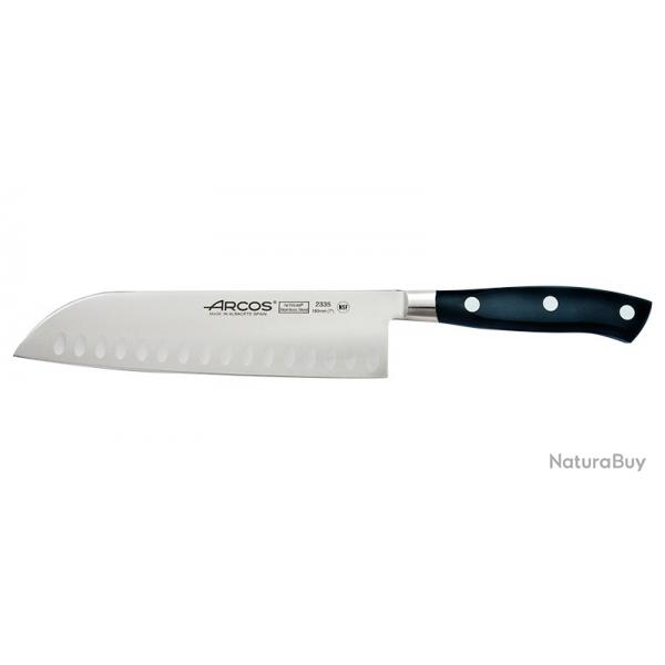 Riviera - Couteau Santoku - Arcos - Noir 180mm