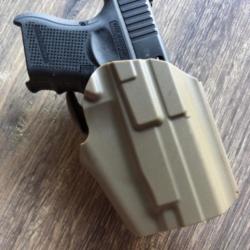 Holster type kydex, famille Glock 26, Airsoft.