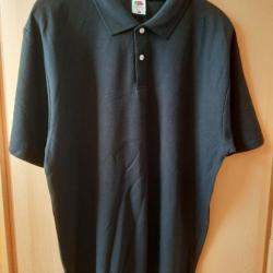 Polo noir de Fruit of the Loom taille XL