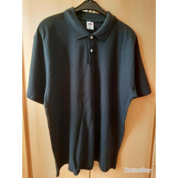 Polo noir de Fruit of the Loom taille XL