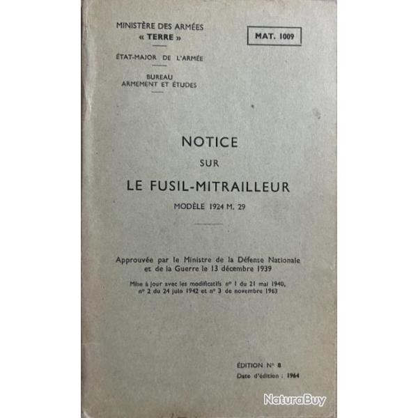 Notice sur le fusil-Mitrailleur Modle 1924 M.29