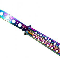 COUTEAU PAPILLON D'ENTRAINEMENT THIRD ARC-EN-CIEL 12CM INOX