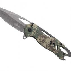 COUTEAU THIRD CAMOUFLE 12,5CM INOX + ETUI