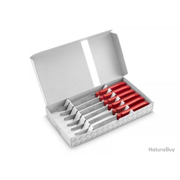 COFFRET 6 COUTEAUX CHIEN THIERS-ISSARD ROUGE