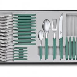 MENAGERE 24 PIECES VICTORINOX SWISS MODERN TABLE VERT SAUGE