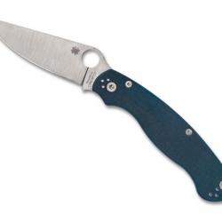 COUTEAU SPYDERCO MILITARY 2 BLEU