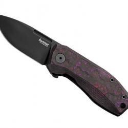 COUTEAU LIONSTEEL NANO FIBRE DE CARBONE VIOLET BLACKWASH