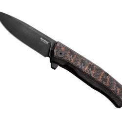 COUTEAU LIONSTEEL MYTO FIBRE DE CARBONE SNAKE SKIN BLACKWASH