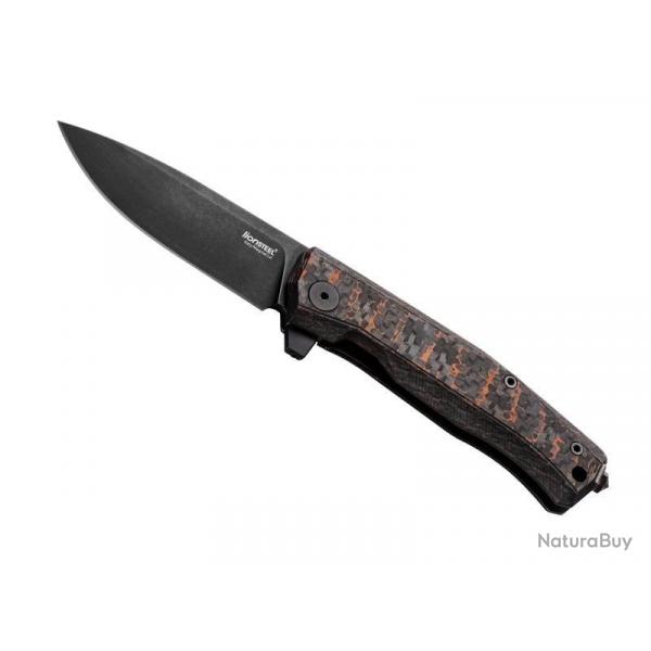 COUTEAU LIONSTEEL MYTO FIBRE DE CARBONE SNAKE SKIN BLACKWASH