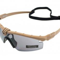 Lunette balistique Nuprol Battle Pros Gen II - Monture Beige / Verres Fumés