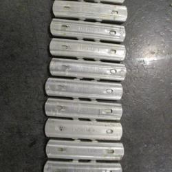 Lot de 10 clips MAS 36, datés 1938 ou 1939, TBE !