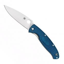 Couteau "Resilience" S35VN / nylon-fibre de verre bleu, Tranchant plein [Spyderco]