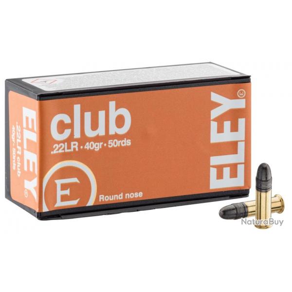 Cartouches Eley Club cal. 22 LR 20 boites pour 1000 munitions