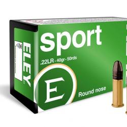 Cartouches Eley Sport cal. 22 LR 20 boites pour 1000 munitions