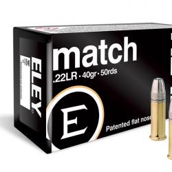 Cartouches Eley Match cal. 22 LR 1 boite de 50 munitions