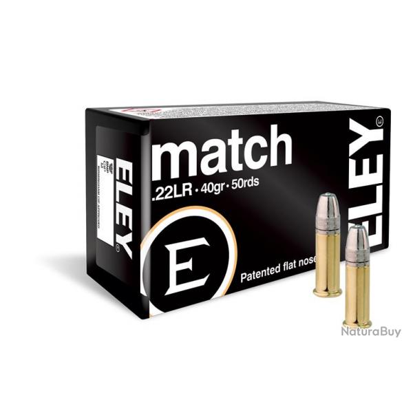 Cartouches Eley Match cal. 22 LR 1 boite de 50 munitions