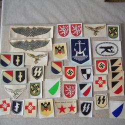 LOT DE DECALCOMANIE DE L INSIGNE  POUR CASQUE ALLEMAND