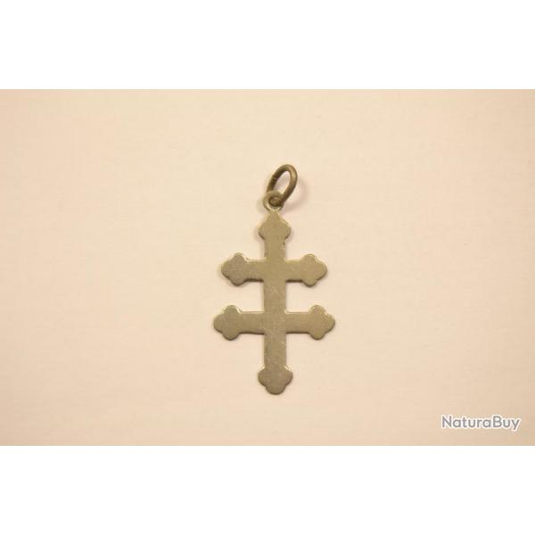 Petit pendentif croix de Lorraine, resistance Franaise WW2, libration 1945, reconstitution FFI FFL