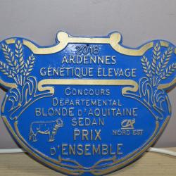 Plaque trophée Agricole Vache   Concours Génétique Elevage Sedan 2018 Ardennes  (16)