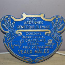 Plaque trophée Agricole Vache   Concours Génétique Elevage Sedan 2017 Ardennes  (16)