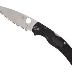 COUTEAU SPYDERCO NATIVE CHIEF NOIR A DENTS