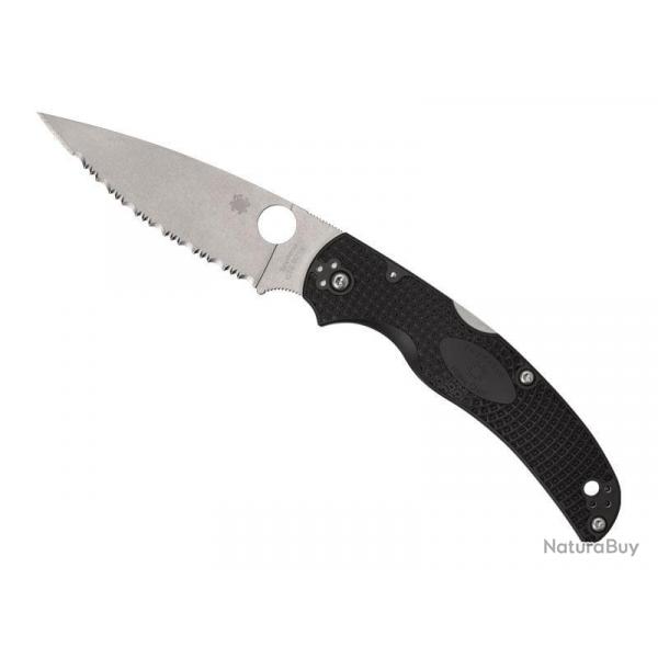 COUTEAU SPYDERCO NATIVE CHIEF NOIR A DENTS