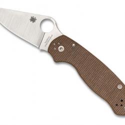 COUTEAU SPYDERCO PARA 3 MICARTA BRUN CRU-WEAR