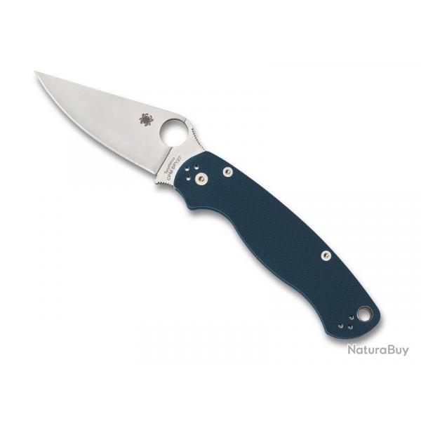 COUTEAU SPYDERCO PARA MILITARY 2 G10 BLEU