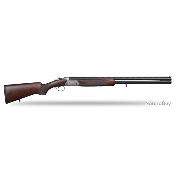 Fusil superpos HUGLU eagle cal.20/76 canon 71cm gravure perdrix