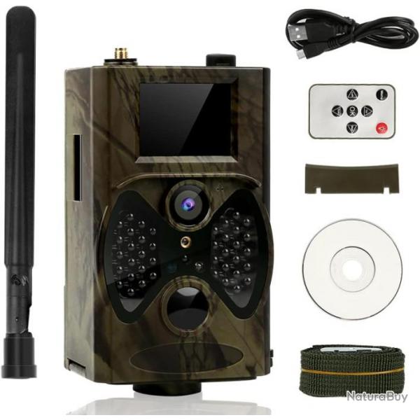 Camra de Chasse Cellulaire 2G MMS SMTP HC300M  Vision Nocturne LED Infrarouge 1080P