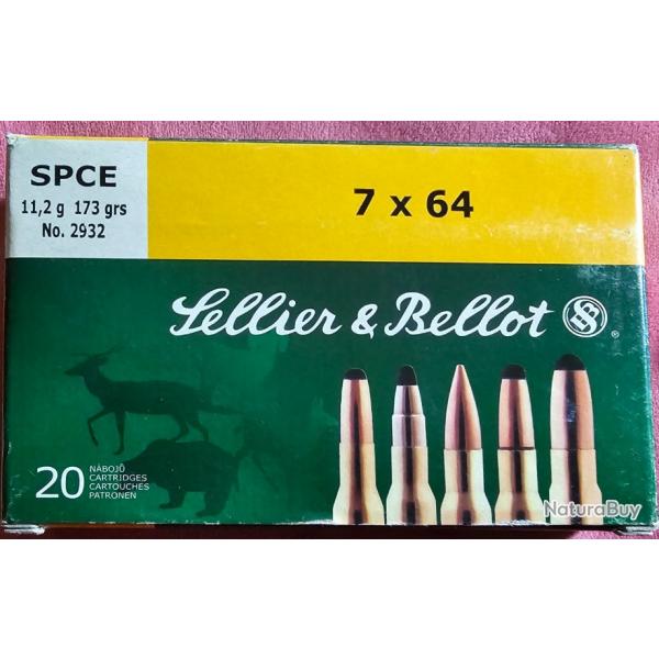 Vends ou change Balles 7x64 Sellier & Bellot SPCE 173 grains